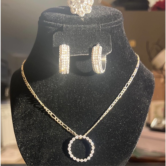 Unknown Jewelry - Jewelry, set clear, Gemstone ring, size 9 eternity pendant fine jewelry